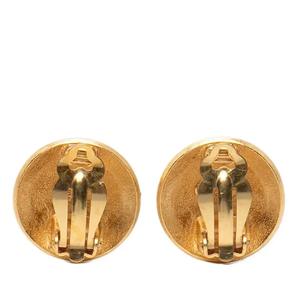 Chanel Cc Logo Round Clip-On Earrings #249953C67B